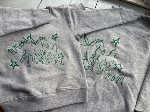 Mmoody mom pony crewneck image 1